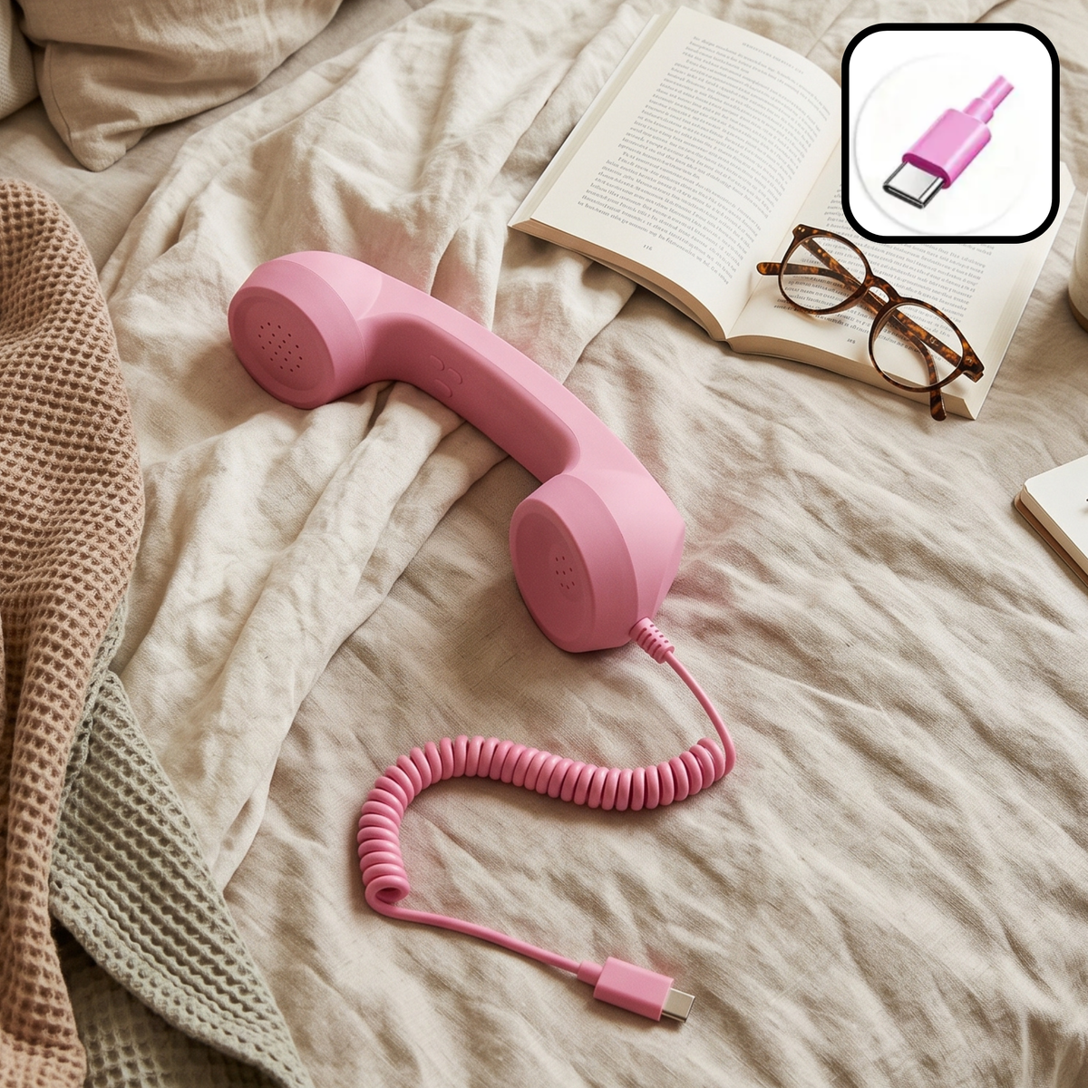 CorDial Retro Phone Handset USB-C
