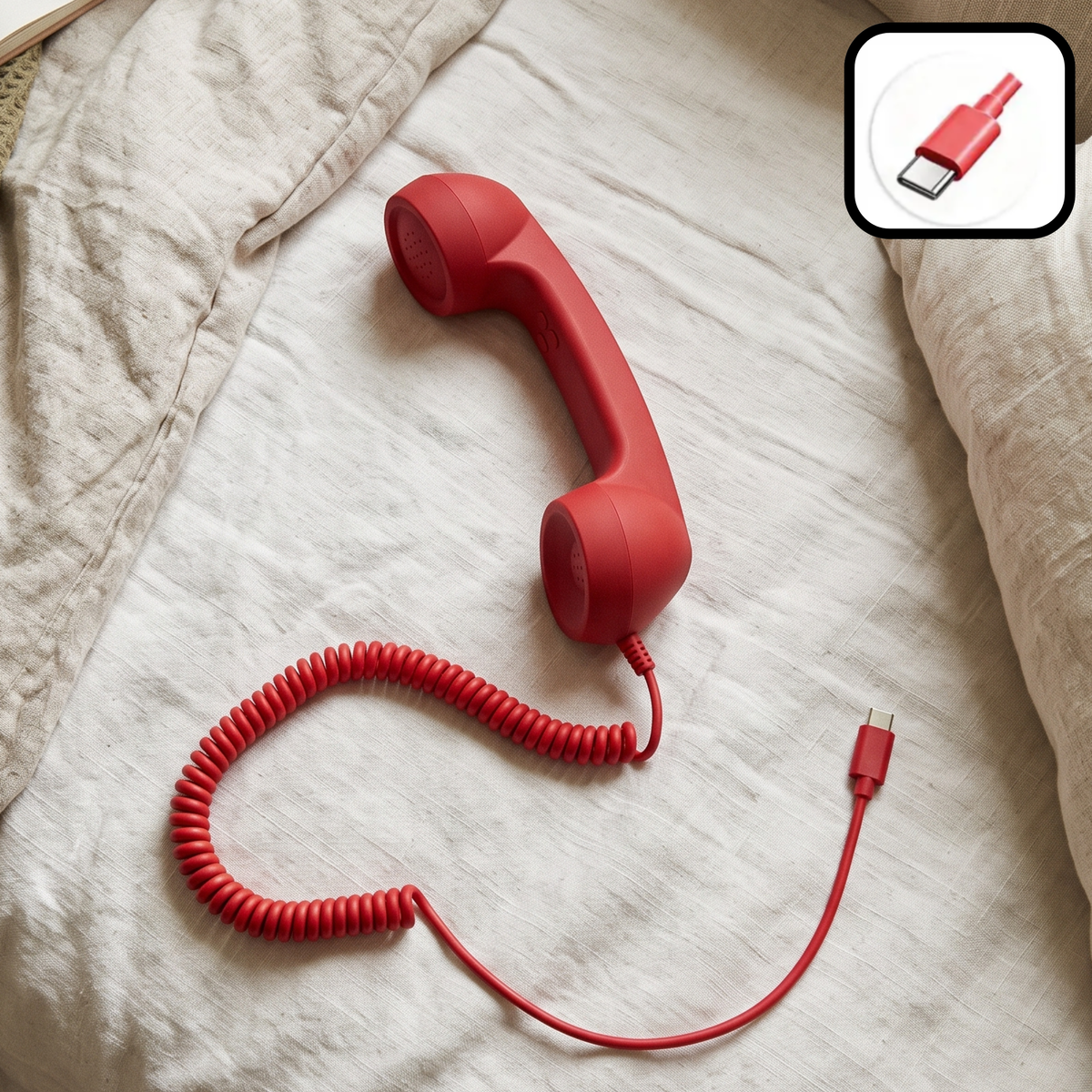 CorDial Retro Phone Handset USB-C
