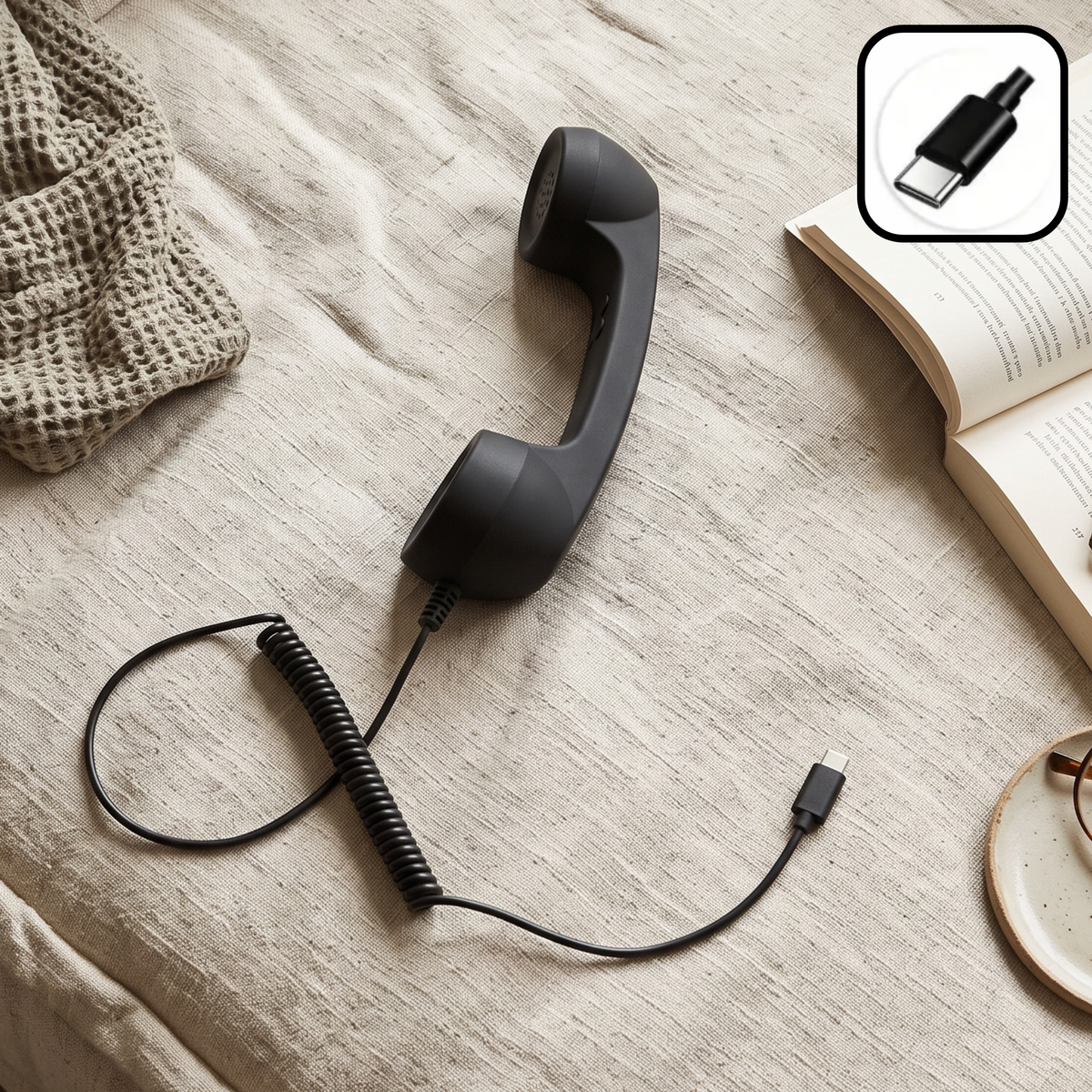 CorDial Retro Phone Handset USB-C