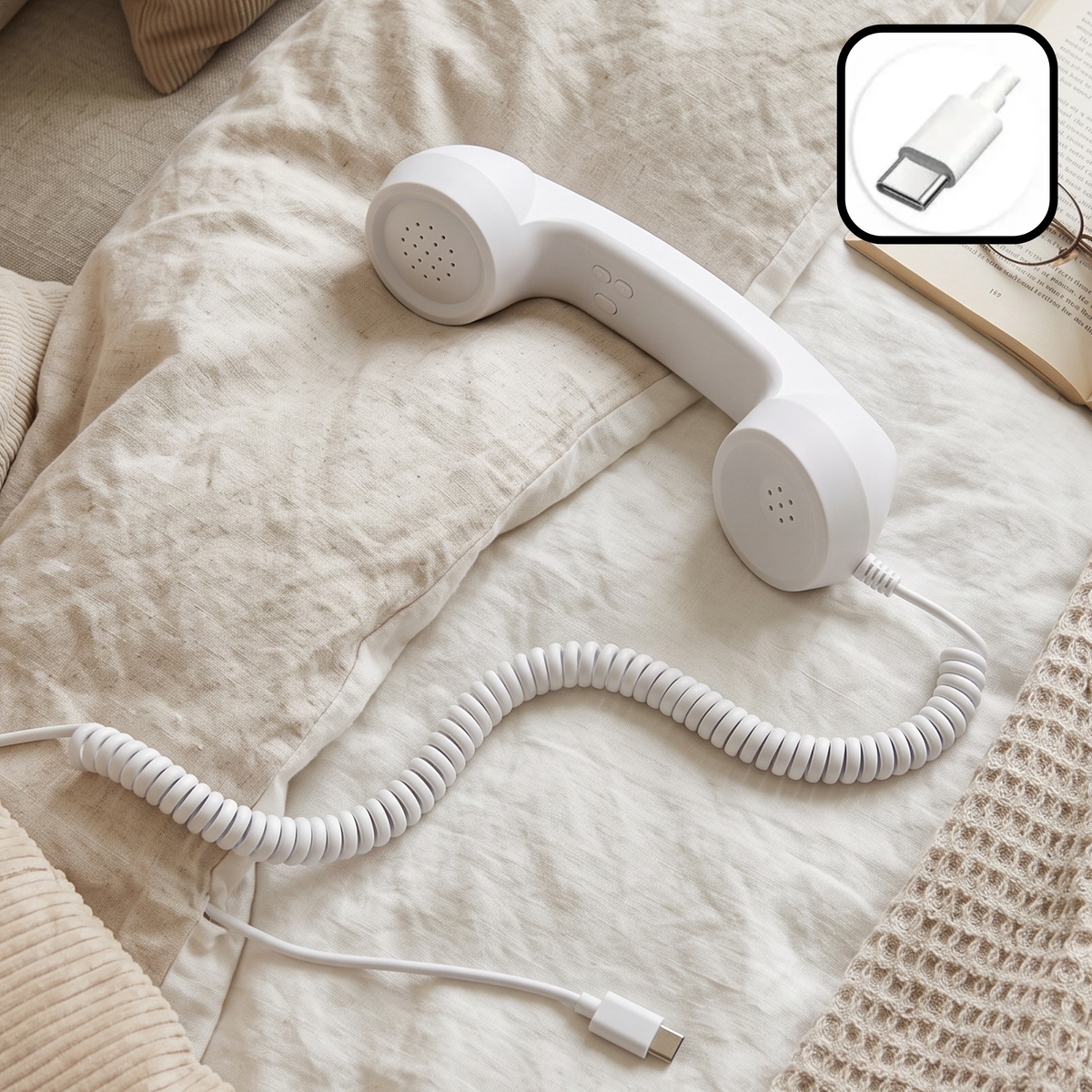 CorDial Retro Phone Handset USB-C